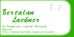 bertalan lackner business card